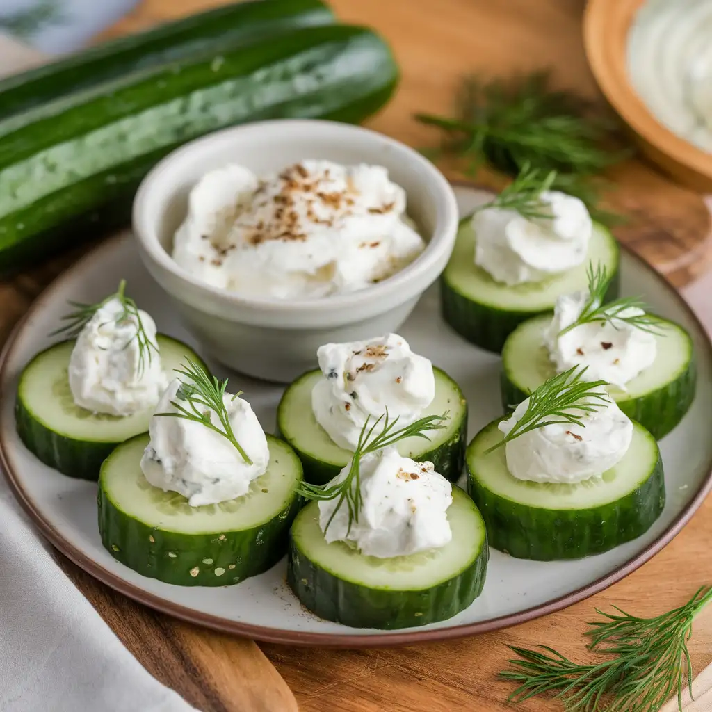 Cucumber Bites with Cream Cheese and Dill: A Refreshing Treat