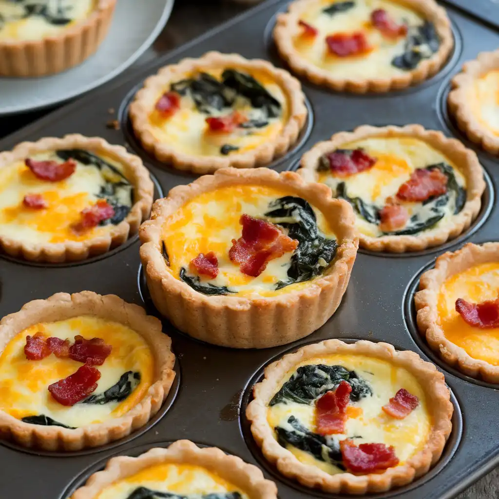 Mini Keto Quiches: Bite-Sized Delights