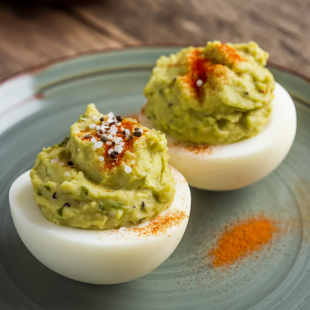 Hard-Boiled Eggs with Guacamole