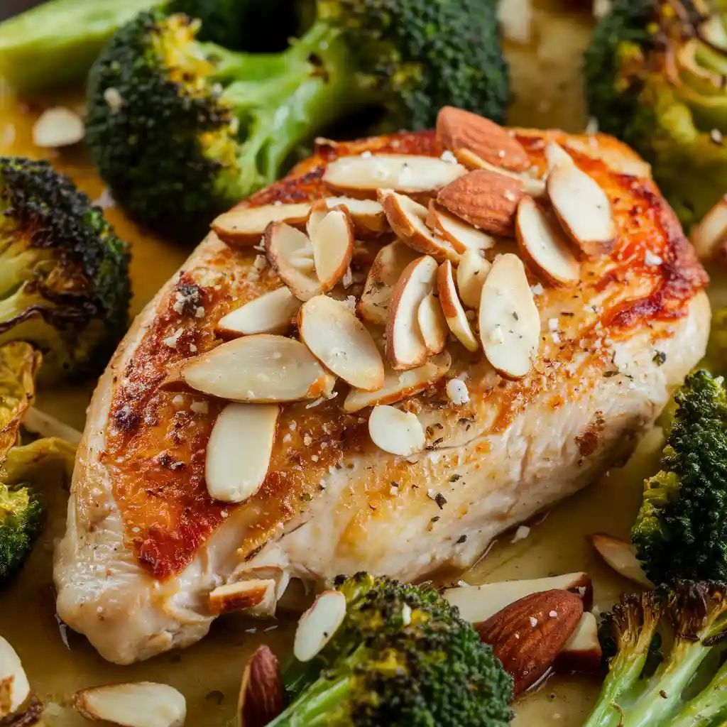 Chicken with Almonds and Broccoli