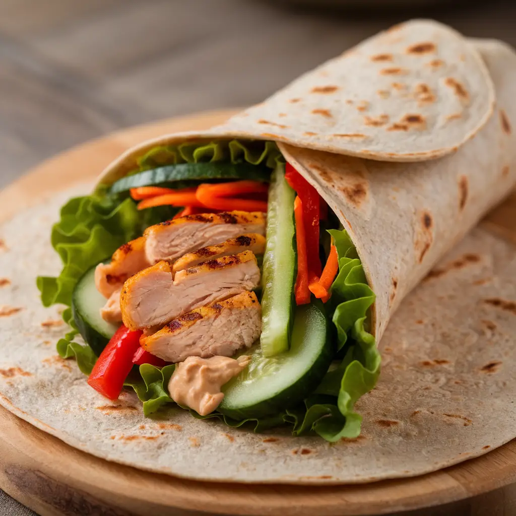 Whole-wheat tortilla wrap