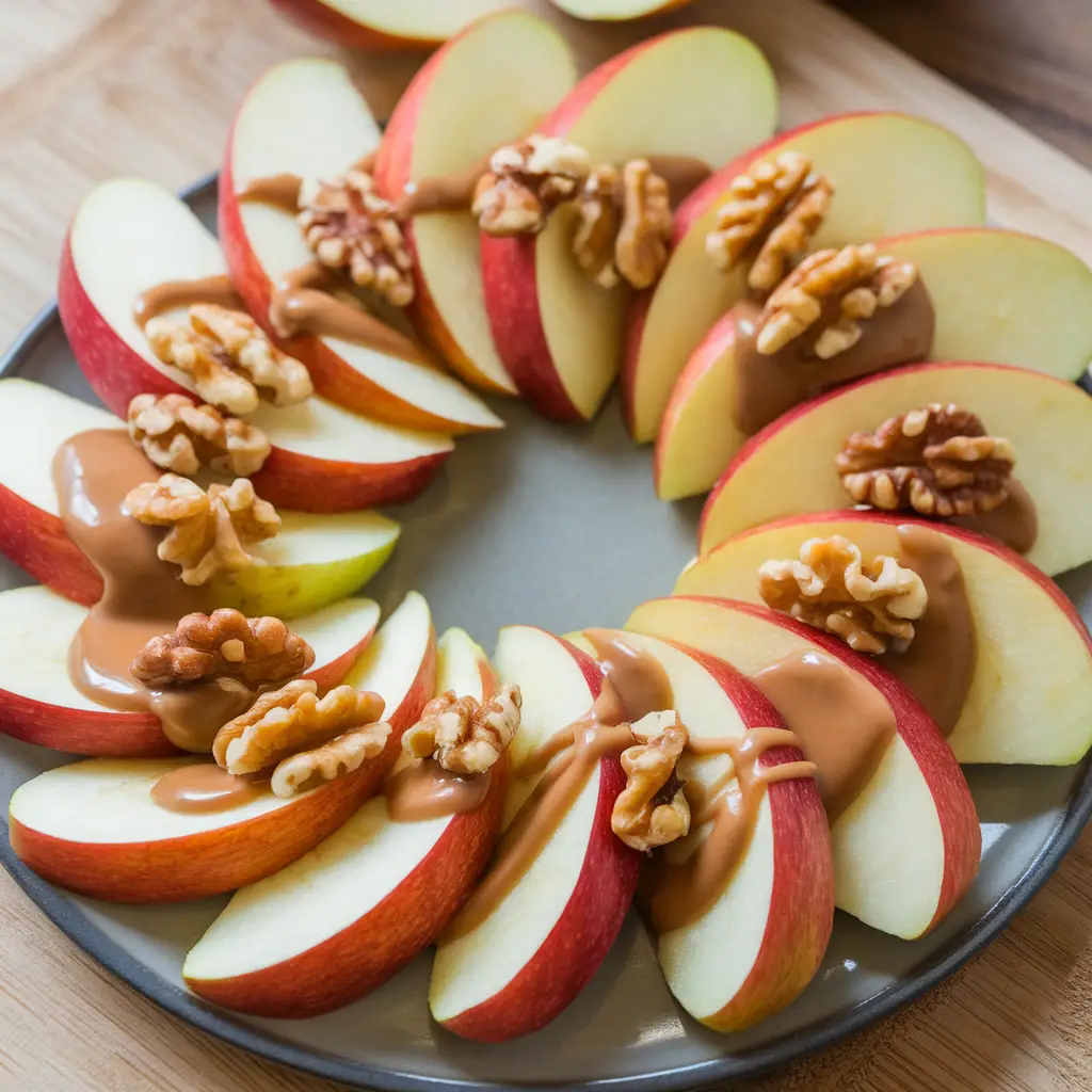 Apple Slices with Almond Butter for paleo diet snack