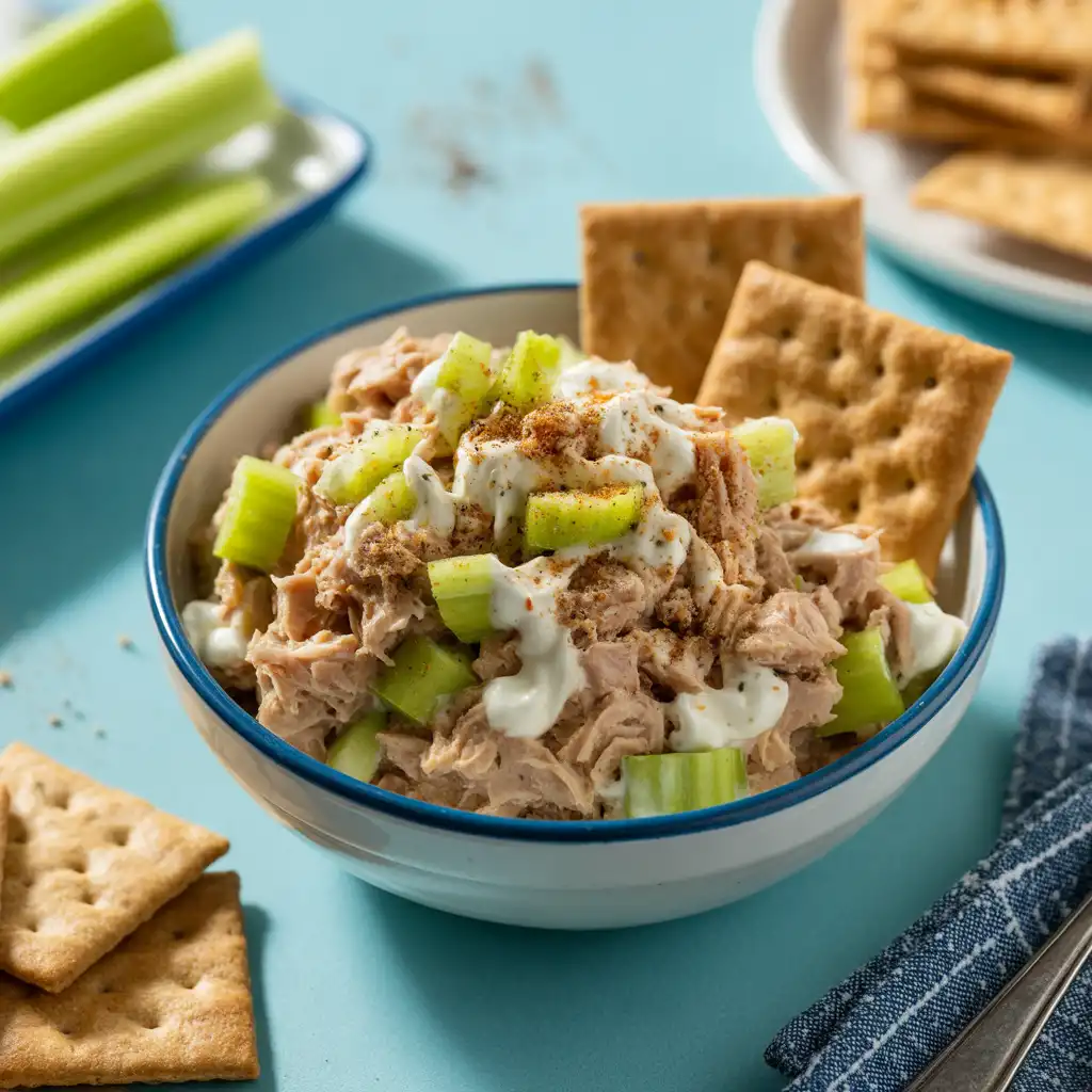 Tuna Salad with Whole Wheat Crackers