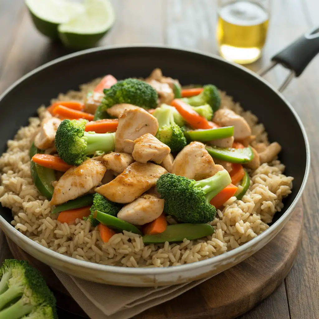 Chicken Stir-Fry with Brown Rice