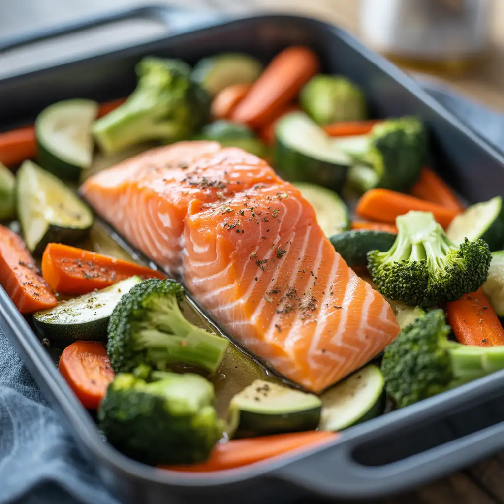 Salmon with Roasted Vegetables