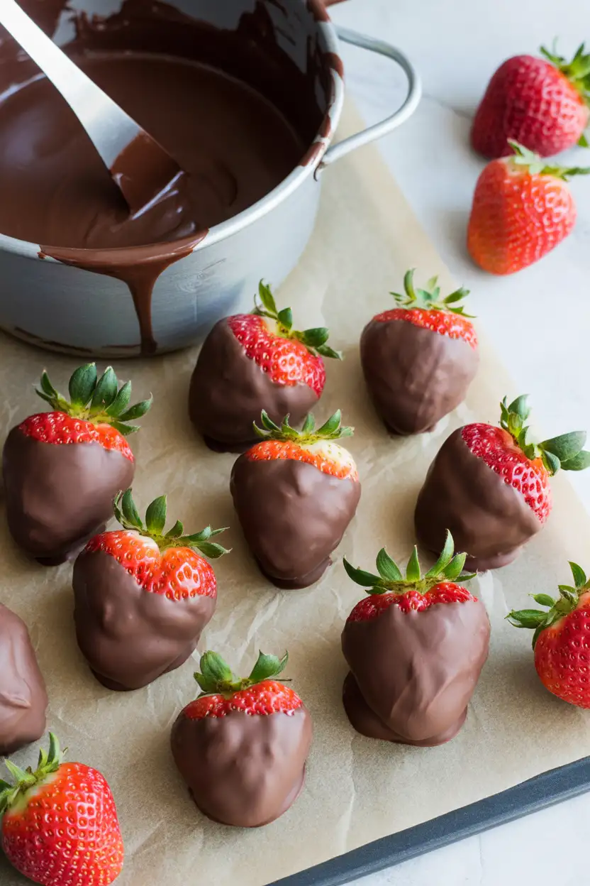 Dark Chocolate-Covered Strawberries