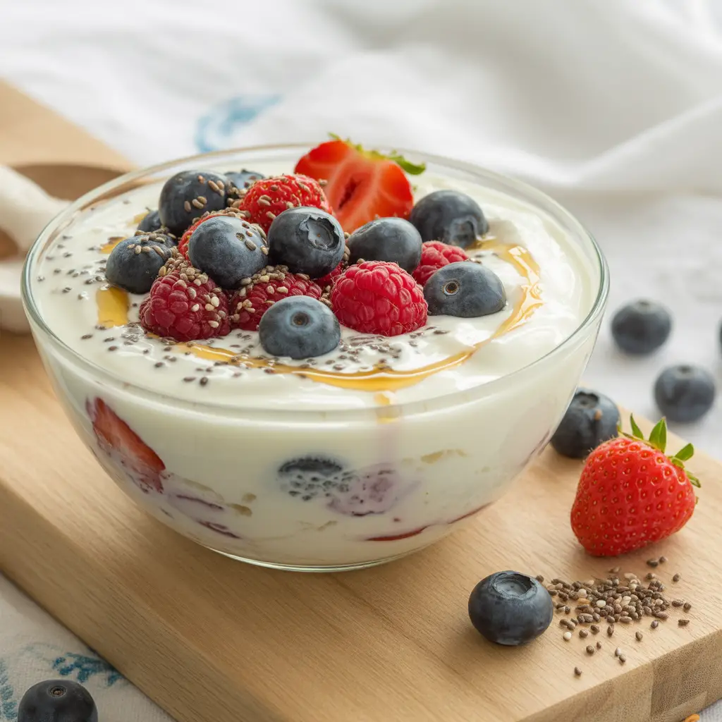 Greek Yogurt with Chia Seeds and Fruit