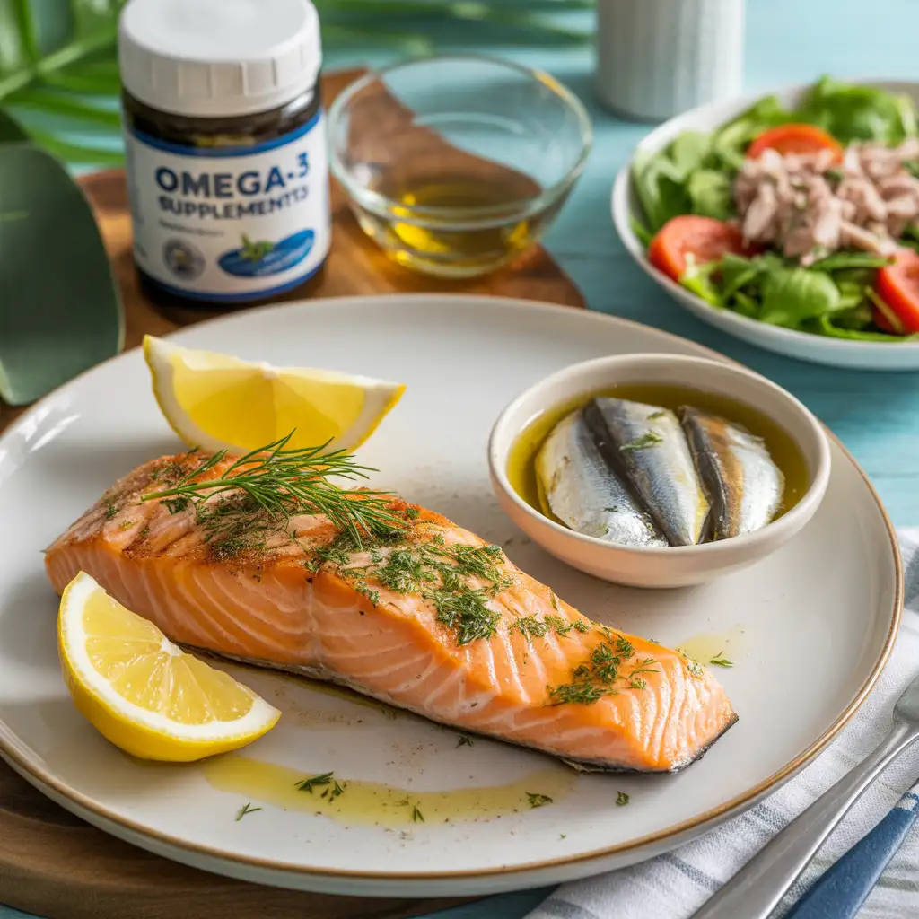 cooked fish skillet on plate