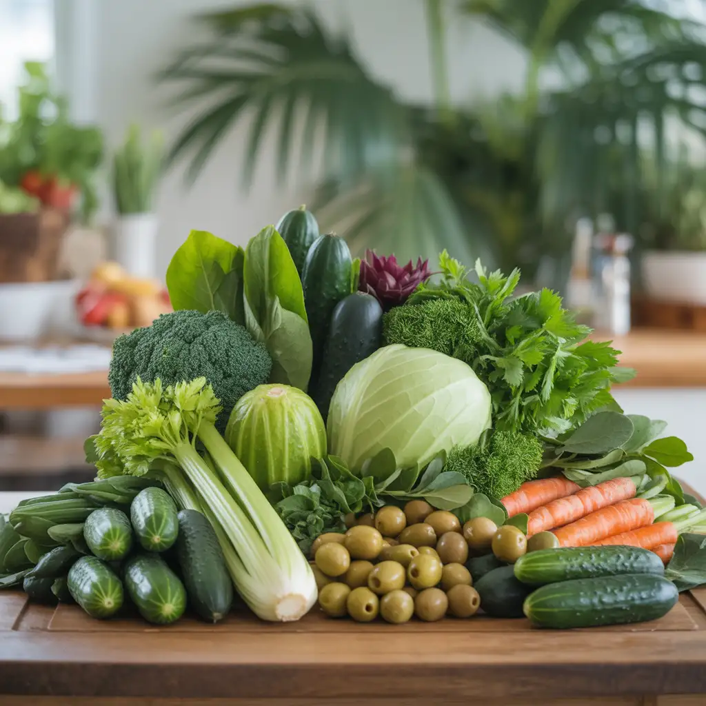 leafy greens and non-starchy vegetables
