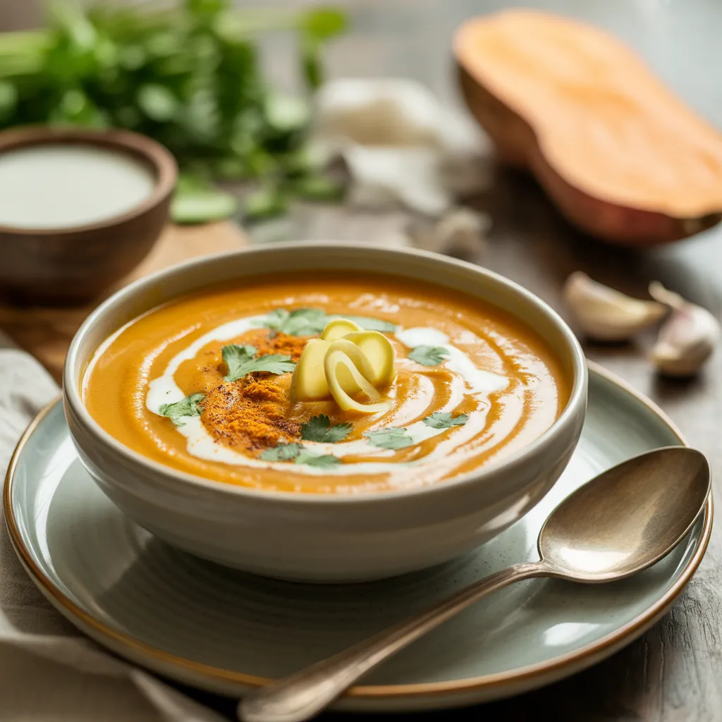 Sweet Potato and Coconut Curry Soup
