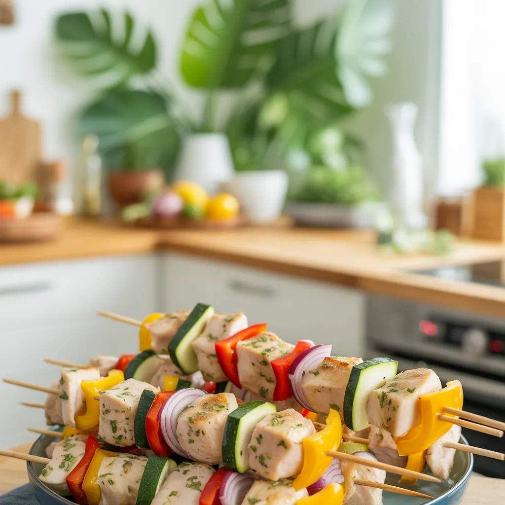 Lemon Herb Chicken Skewers
