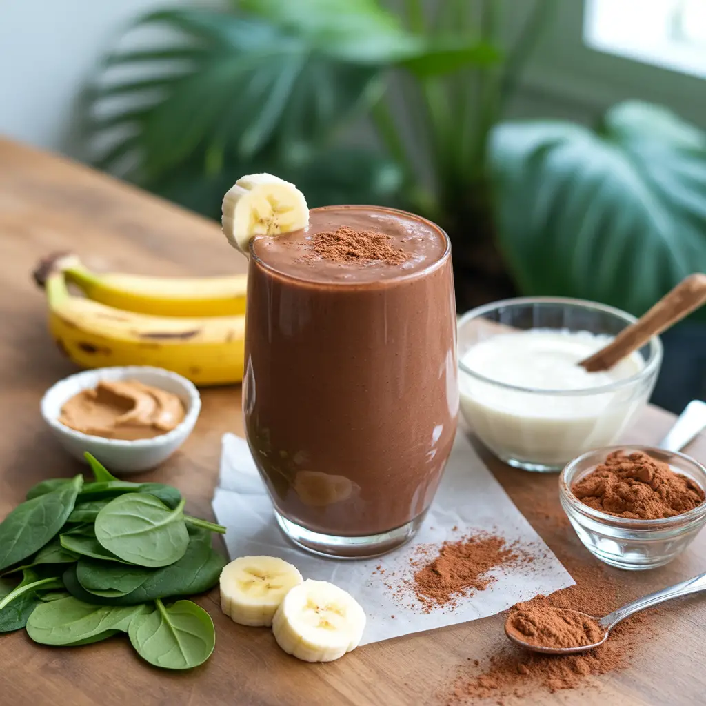 Chocolate Peanut Butter Detox Smoothie