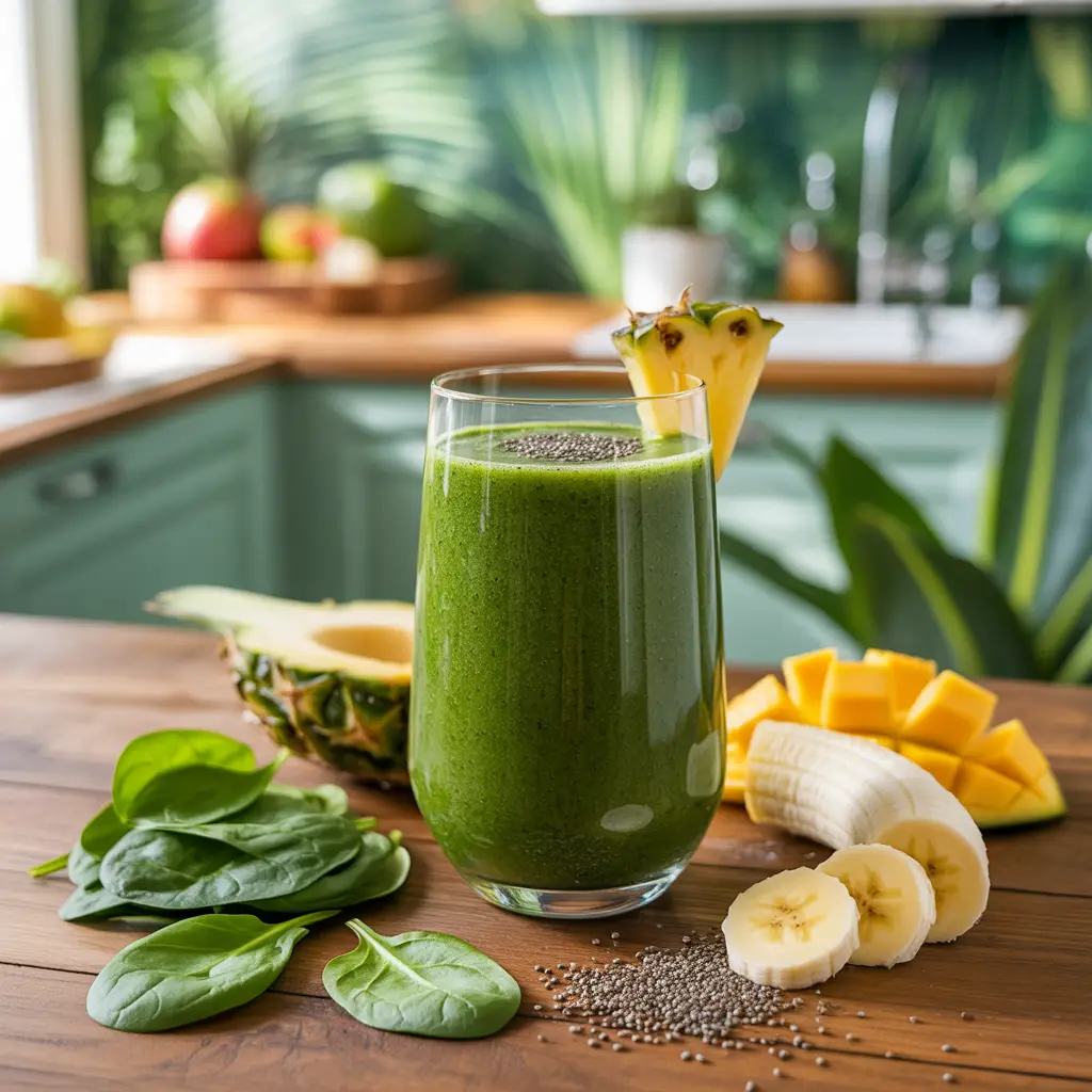 Tropical Green Detox Smoothie