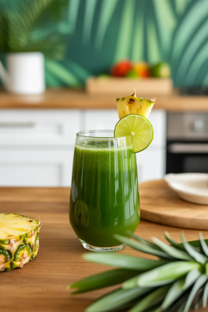 green juice with pineapple
