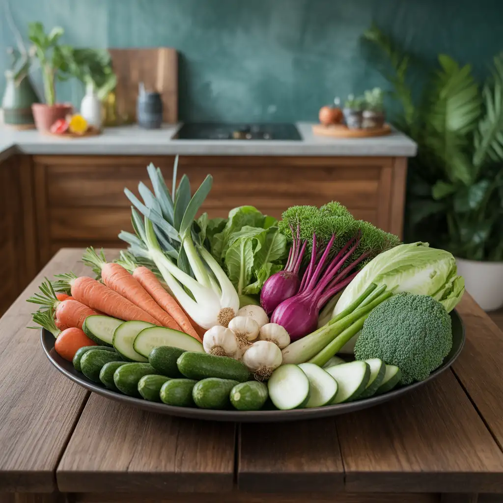 vegetables on a plate