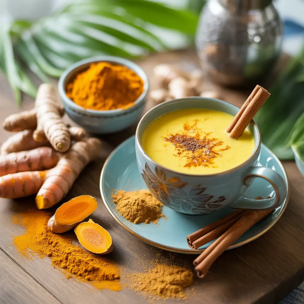 Turmeric with turmeric tea
