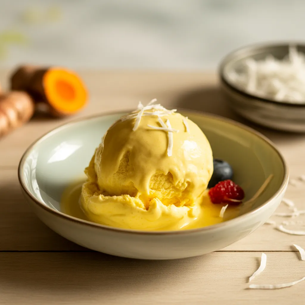 Turmeric-Infused Coconut Ice Cream