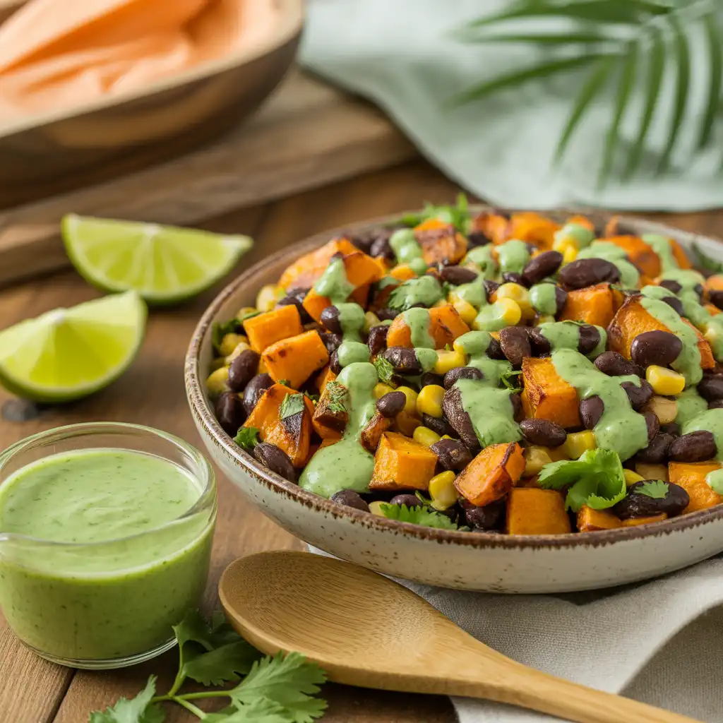 Roasted Sweet Potato and Black Bean Salad