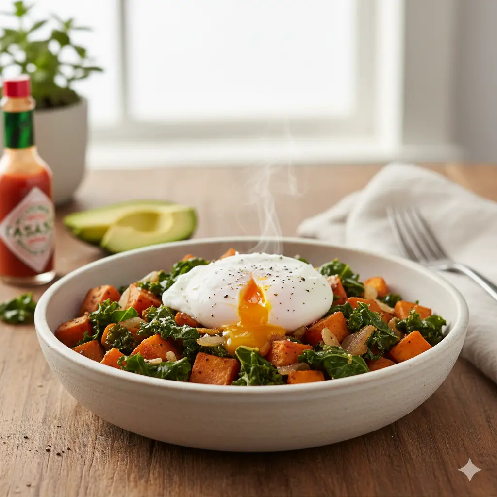 Sweet Potato and Kale Hash Bowl