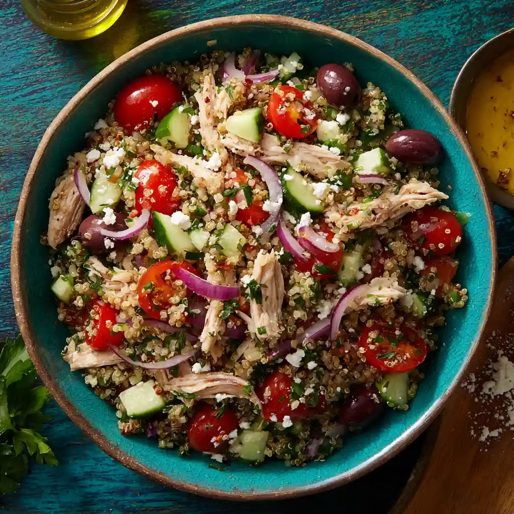 Mediterranean Quinoa Salad Rotisserie Chicken
