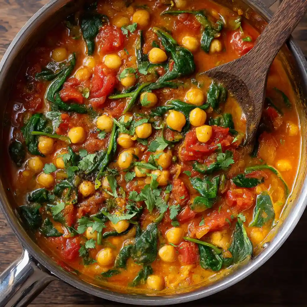 One-Pot Chickpea Spinach Curry