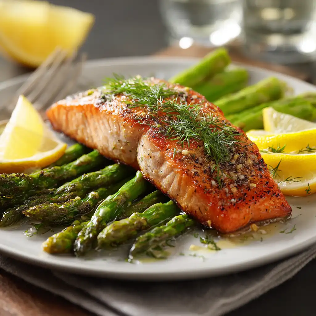 Pan-Seared Salmon with Asparagus