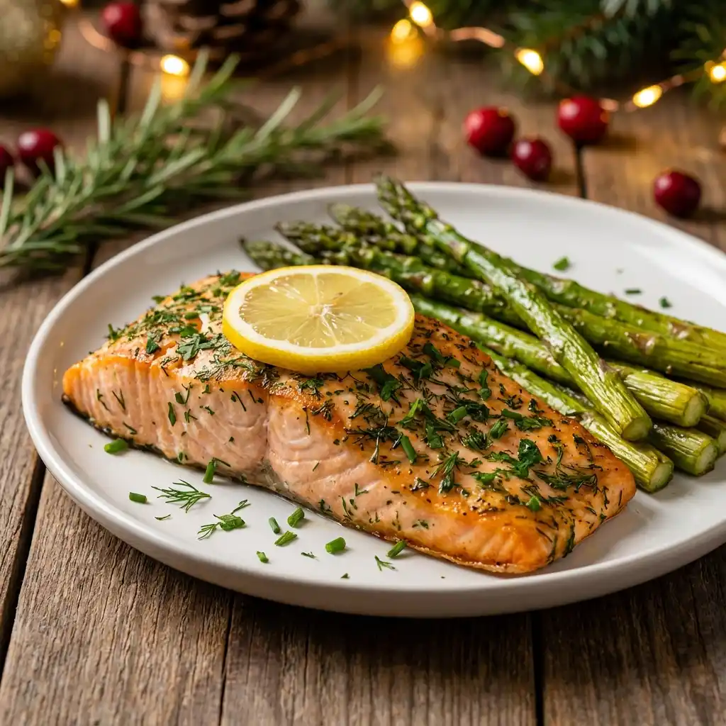 Herb-Crusted Salmon with Roasted Asparagus