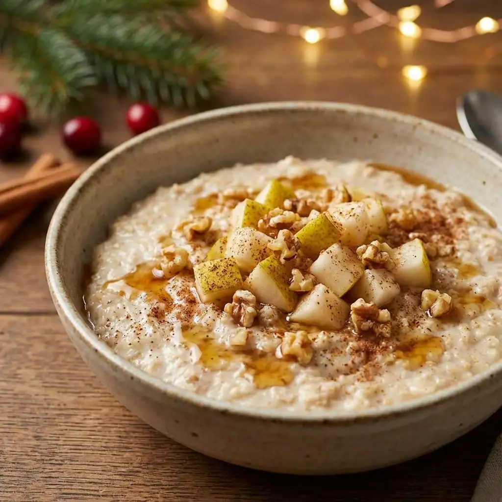 Spiced Pear Walnut Oatmeal