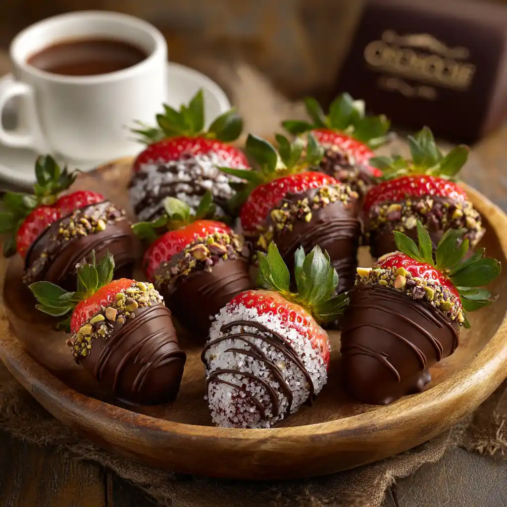 Chocolate-Dipped Strawberries with Pistachios