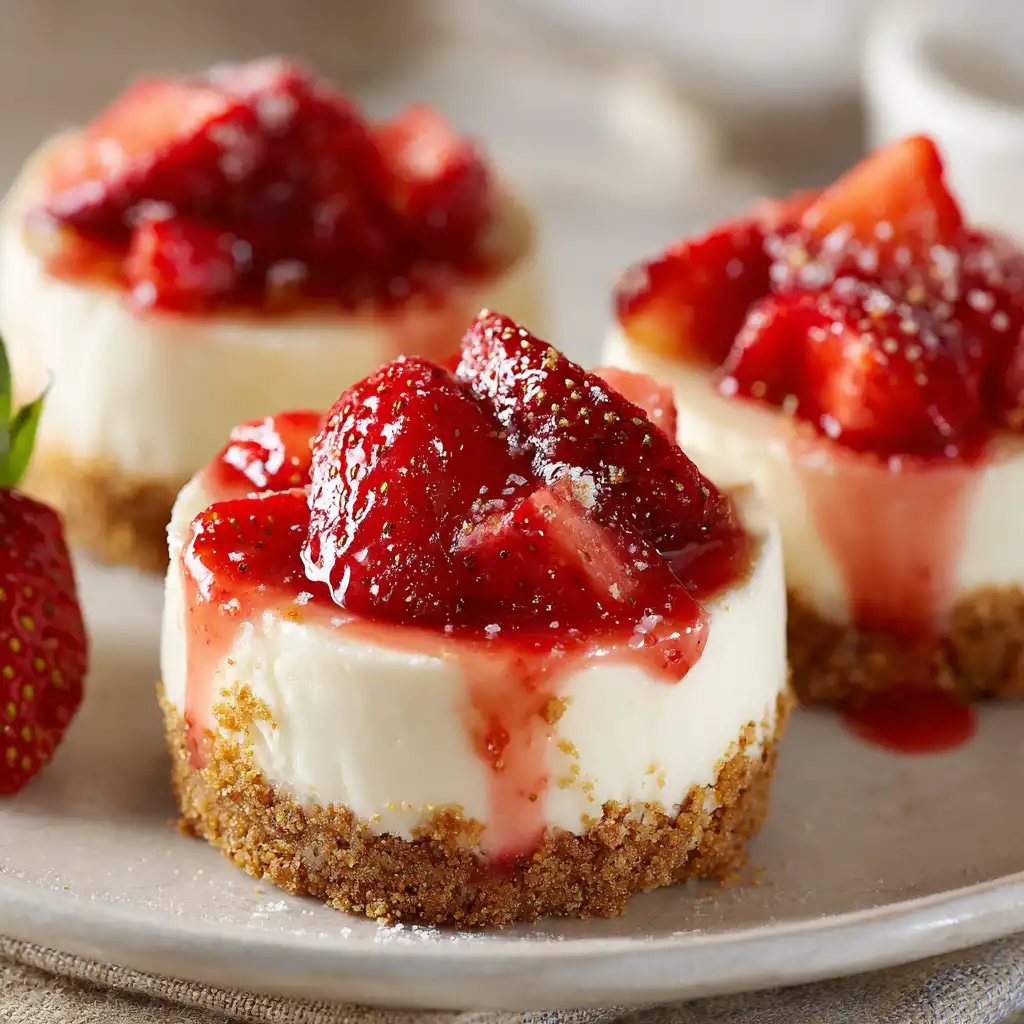 No-Bake Strawberry Cheesecakes